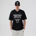 Chicago Bulls NBA Mesh Black Oversized T-Shirt-zelvios