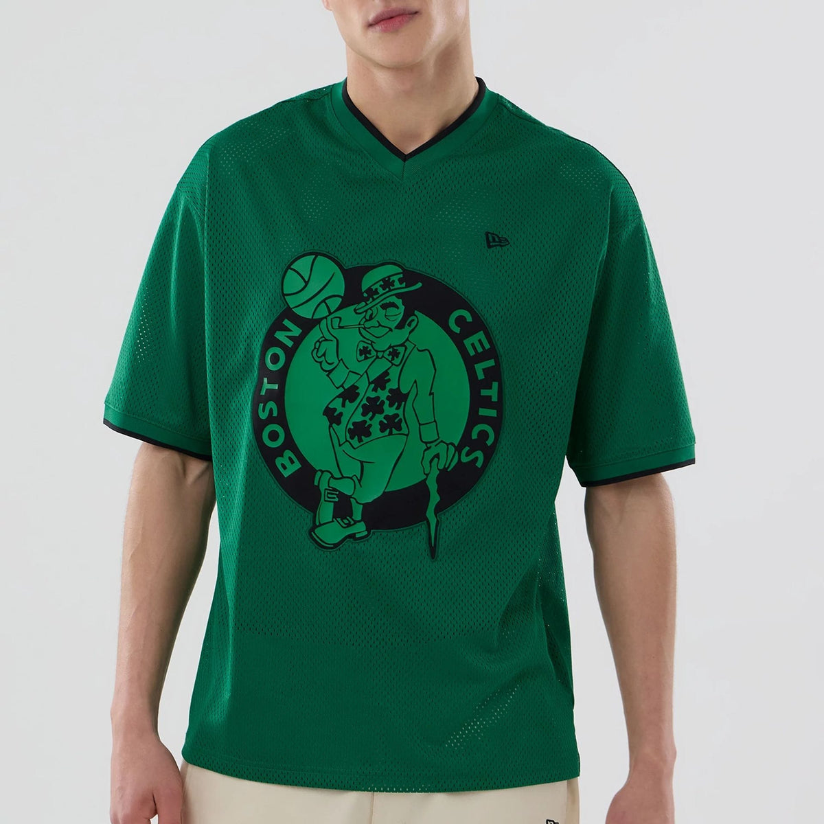 Boston Celtics NBA Mesh Green Oversized T-Shirt-zelvios