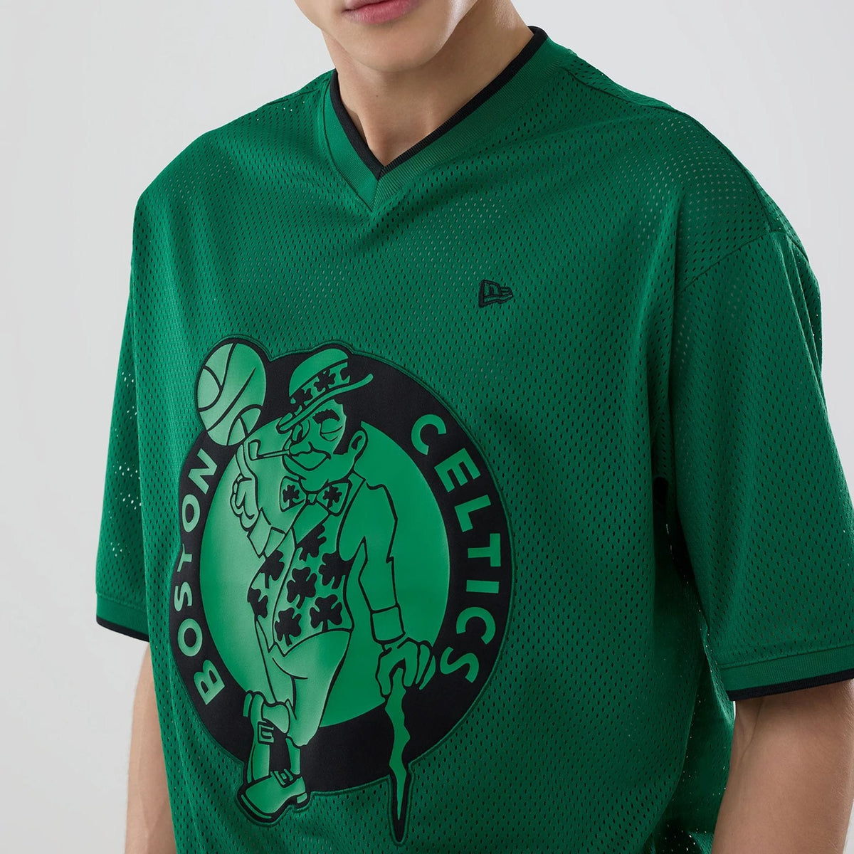 Boston Celtics NBA Mesh Green Oversized T-Shirt-zelvios