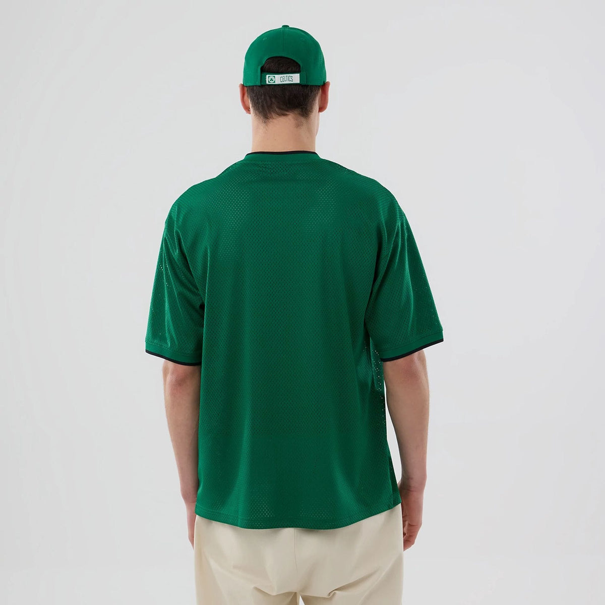 Boston Celtics NBA Mesh Green Oversized T-Shirt-zelvios