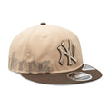 New York Yankees MLB Gothic Script Beige Retro Crown 9FIFTY Cap-zelvios