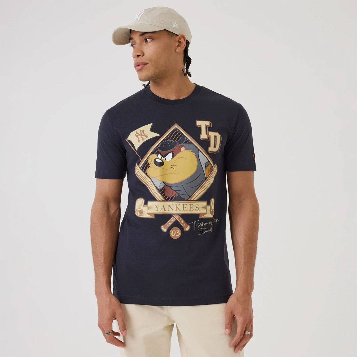 New York Yankees MLB X Looney Tunes Navy T-Shirt-zelvios