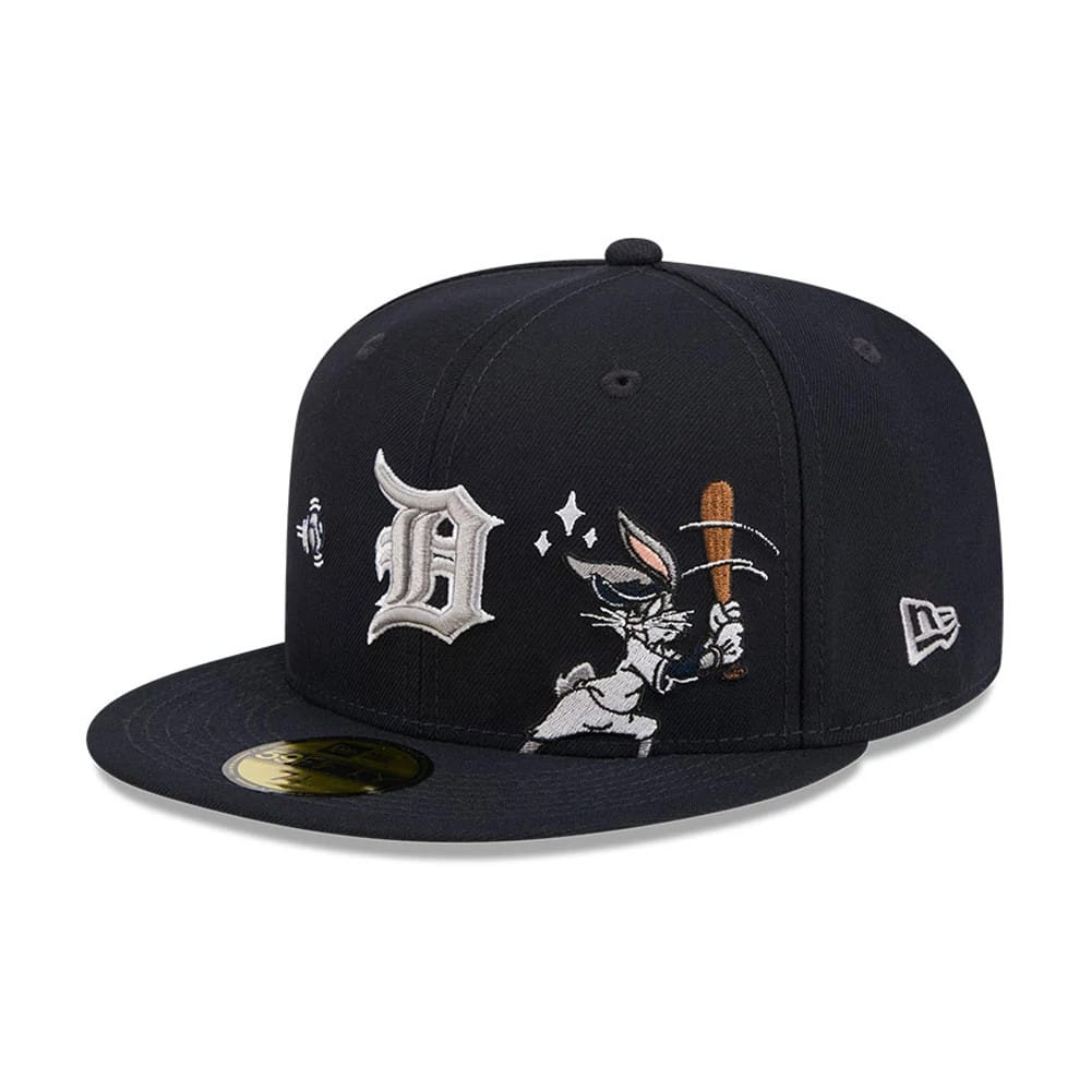 Detroit Tigers MLB X Looney Tunes Bugs Bunny Navy 59FIFTY Fitted Cap-kentox