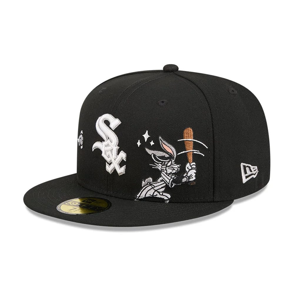 Chicago White Sox MLB X Looney Tunes Bugs Bunny Black 59FIFTY Fitted Cap-kentox