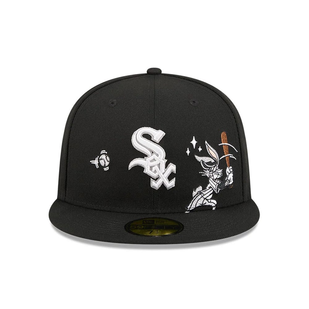 Chicago White Sox MLB X Looney Tunes Bugs Bunny Black 59FIFTY Fitted Cap-kentox