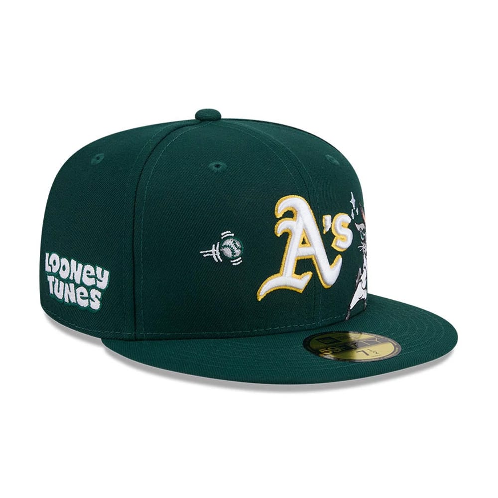 Athletics MLB X Looney Tunes Bugs Bunny Dark Green 59FIFTY Fitted Cap-zelvios