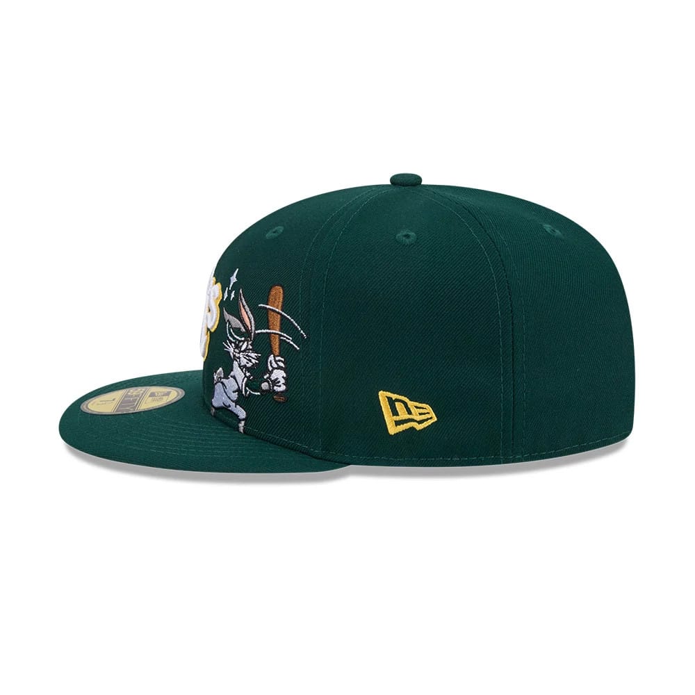 Athletics MLB X Looney Tunes Bugs Bunny Dark Green 59FIFTY Fitted Cap-zelvios