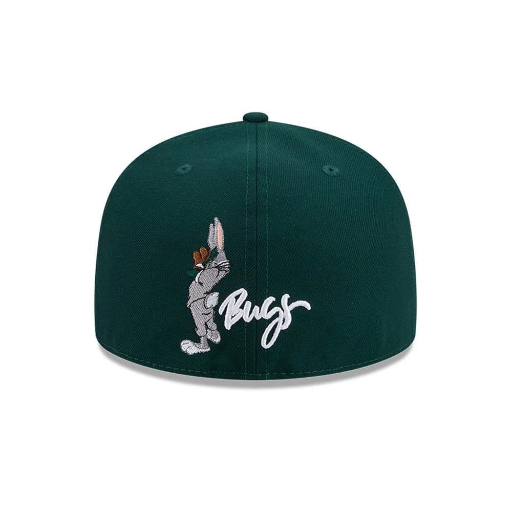 Athletics MLB X Looney Tunes Bugs Bunny Dark Green 59FIFTY Fitted Cap-zelvios