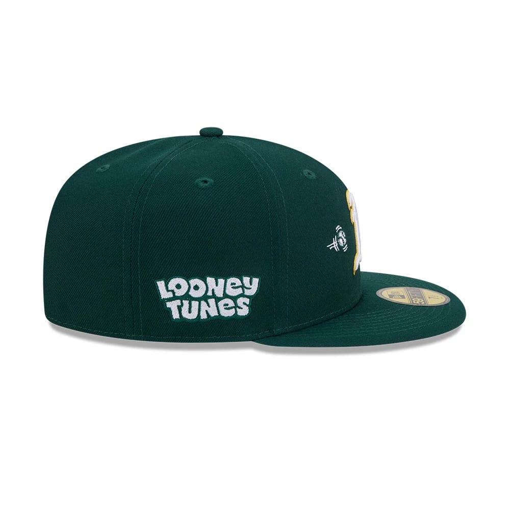 Athletics MLB X Looney Tunes Bugs Bunny Dark Green 59FIFTY Fitted Cap-zelvios