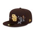 San Diego Padres MLB X Looney Tunes Bugs Bunny Dark Brown 59FIFTY Fitted Cap-zelvios
