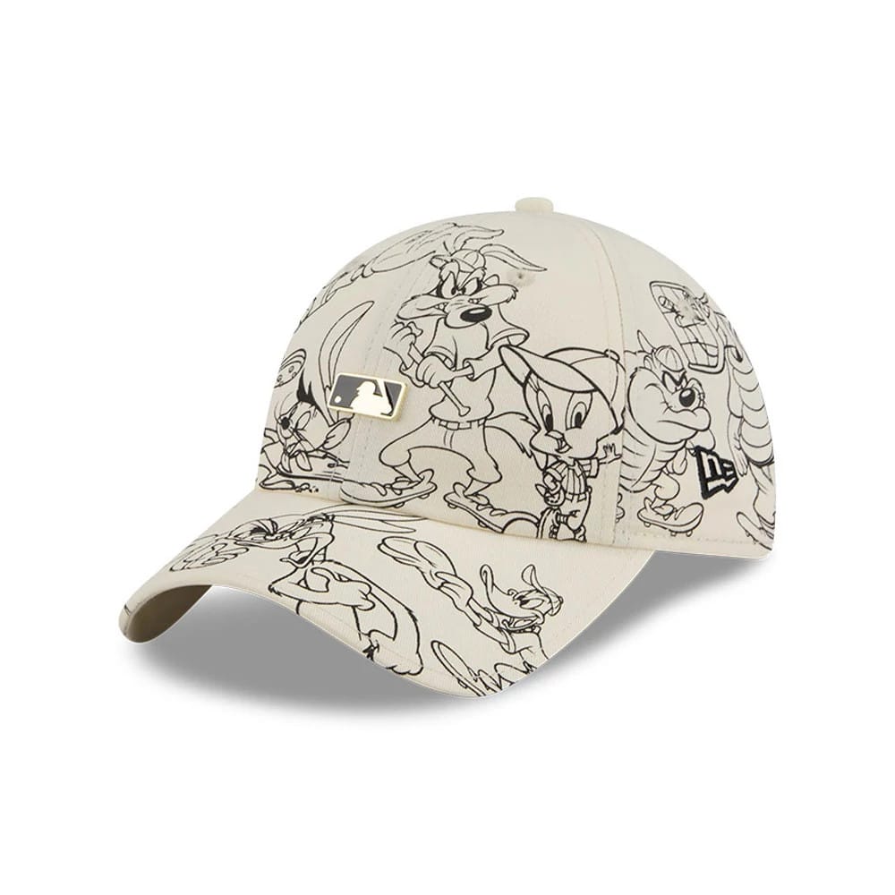 MLB Logo MLB X Looney Tunes White Casual Classic Adjustable Cap-zelvios