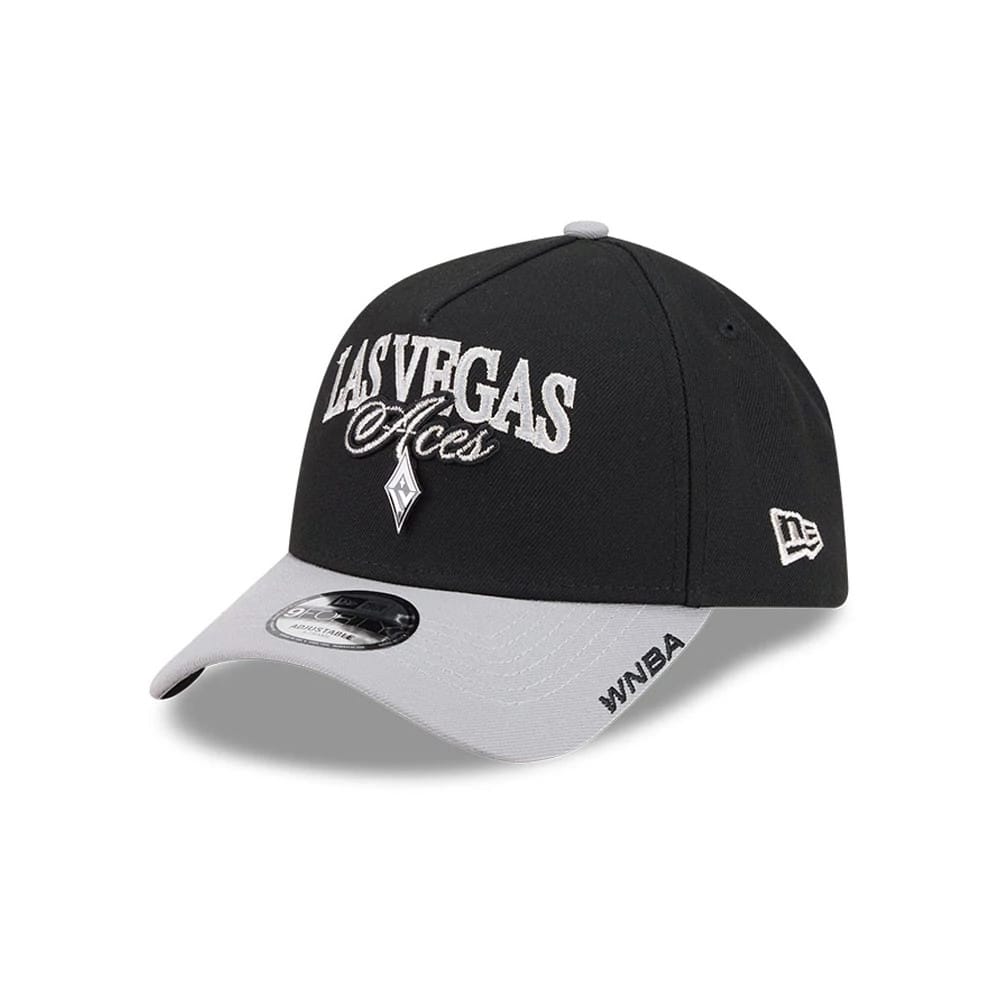 Las Vegas Aces WNBA Tip Off 2026 Black 9FORTY A-Frame Adjustable Cap-zelvios
