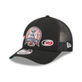 Red Wings NHL Stanley Cup Black 9FORTY M-Crown A-Frame Trucker Adjustable Cap-zelvios