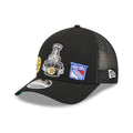 Bruins NHL Stanley Cup Black 9FORTY M-Crown A-Frame Trucker Adjustable Cap-zelvios