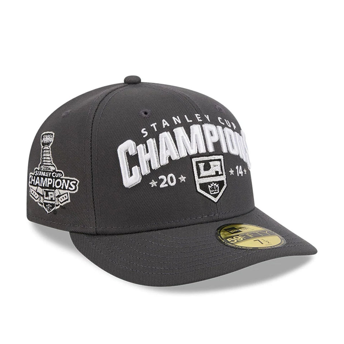LA Kings NHL Stanley Cup Champions Dark Grey 59FIFTY Fitted Cap-zelvios