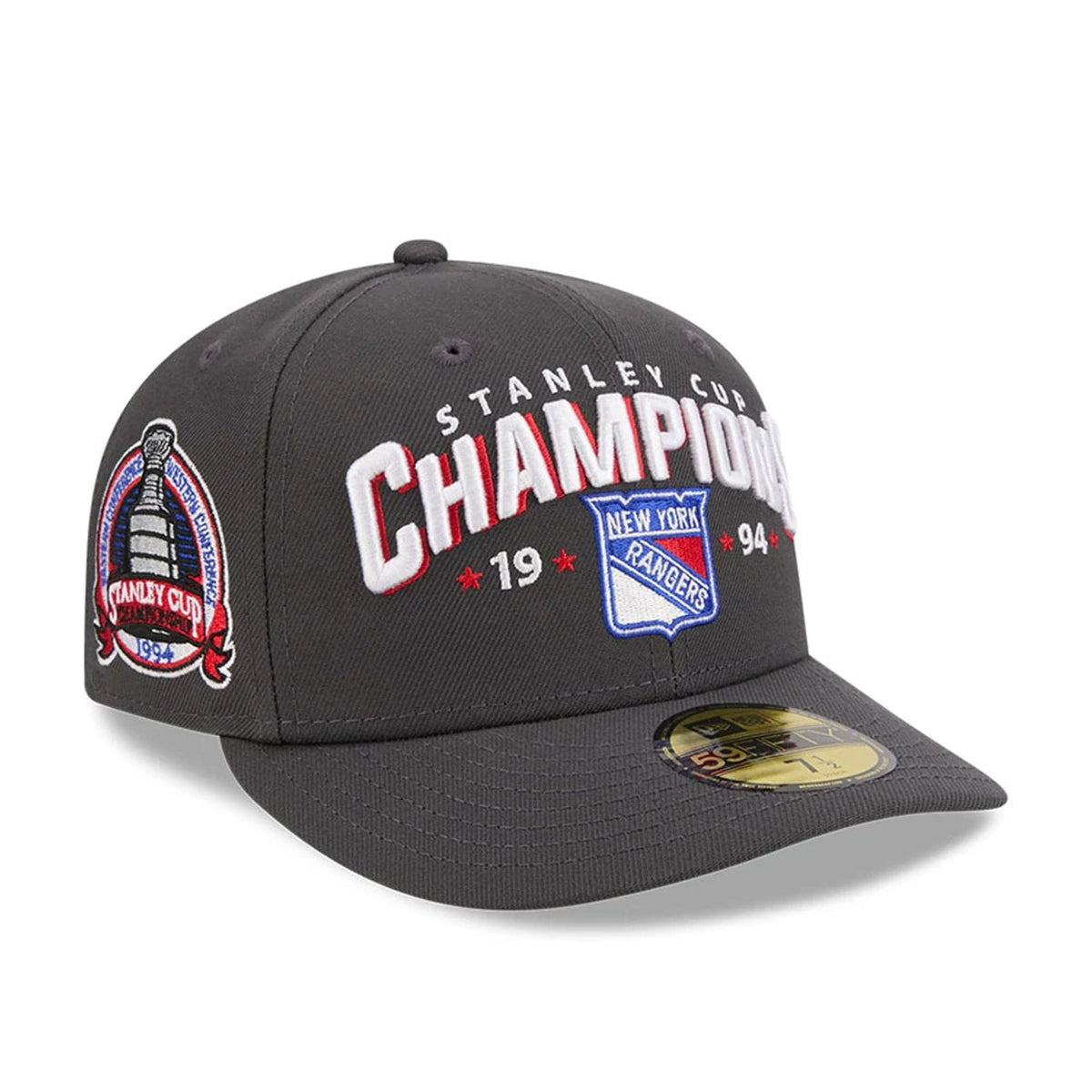 New York Rangers NHL Stanley Cup Champions Dark Grey 59FIFTY Fitted Cap-zelvios