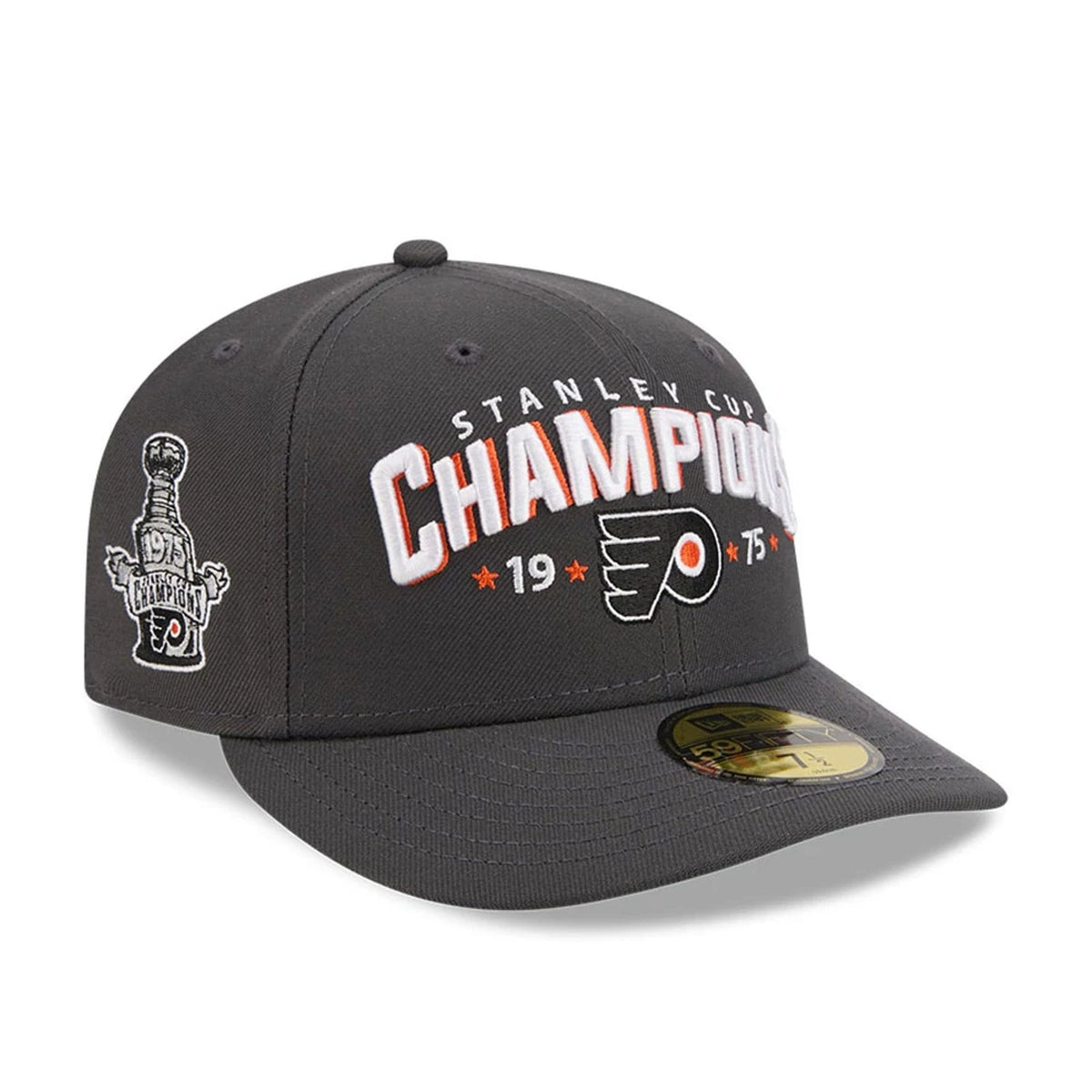 Philadelphia Flyers NHL Stanley Cup Champions Dark Grey 59FIFTY Fitted Cap-zelvios