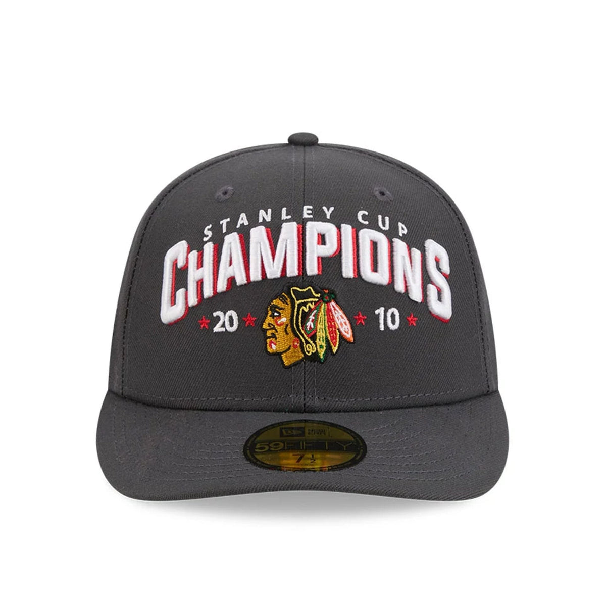 Chicago Blackhawks NHL Stanley Cup Champions Dark Grey 59FIFTY Fitted Cap-zelvios