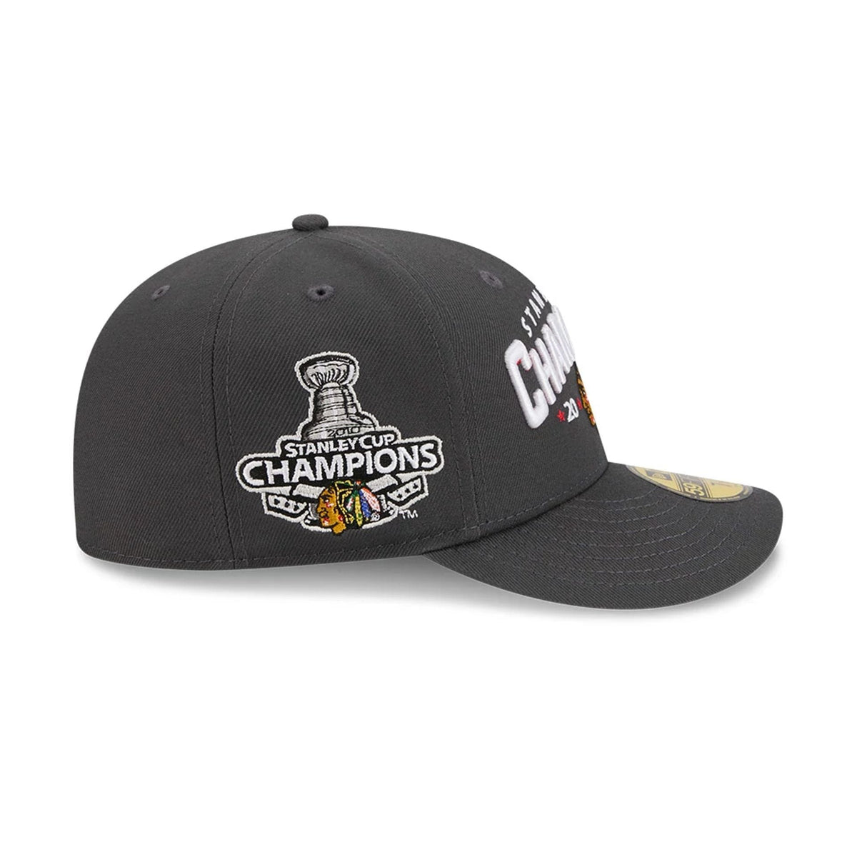 Chicago Blackhawks NHL Stanley Cup Champions Dark Grey 59FIFTY Fitted Cap-zelvios