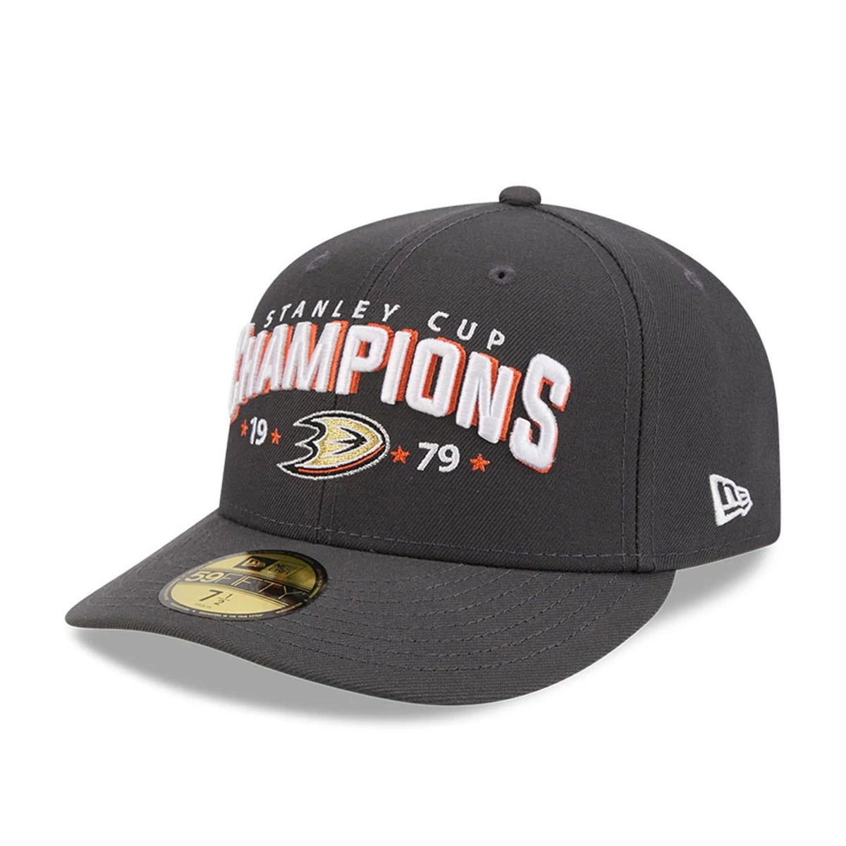 Anaheim Ducks NHL Stanley Cup Champions Dark Grey 59FIFTY Fitted Cap-zelvios