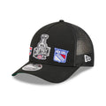 Canadiens NHL Stanley Cup Black 9FORTY M-Crown A-Frame Trucker Adjustable Cap-zelvios