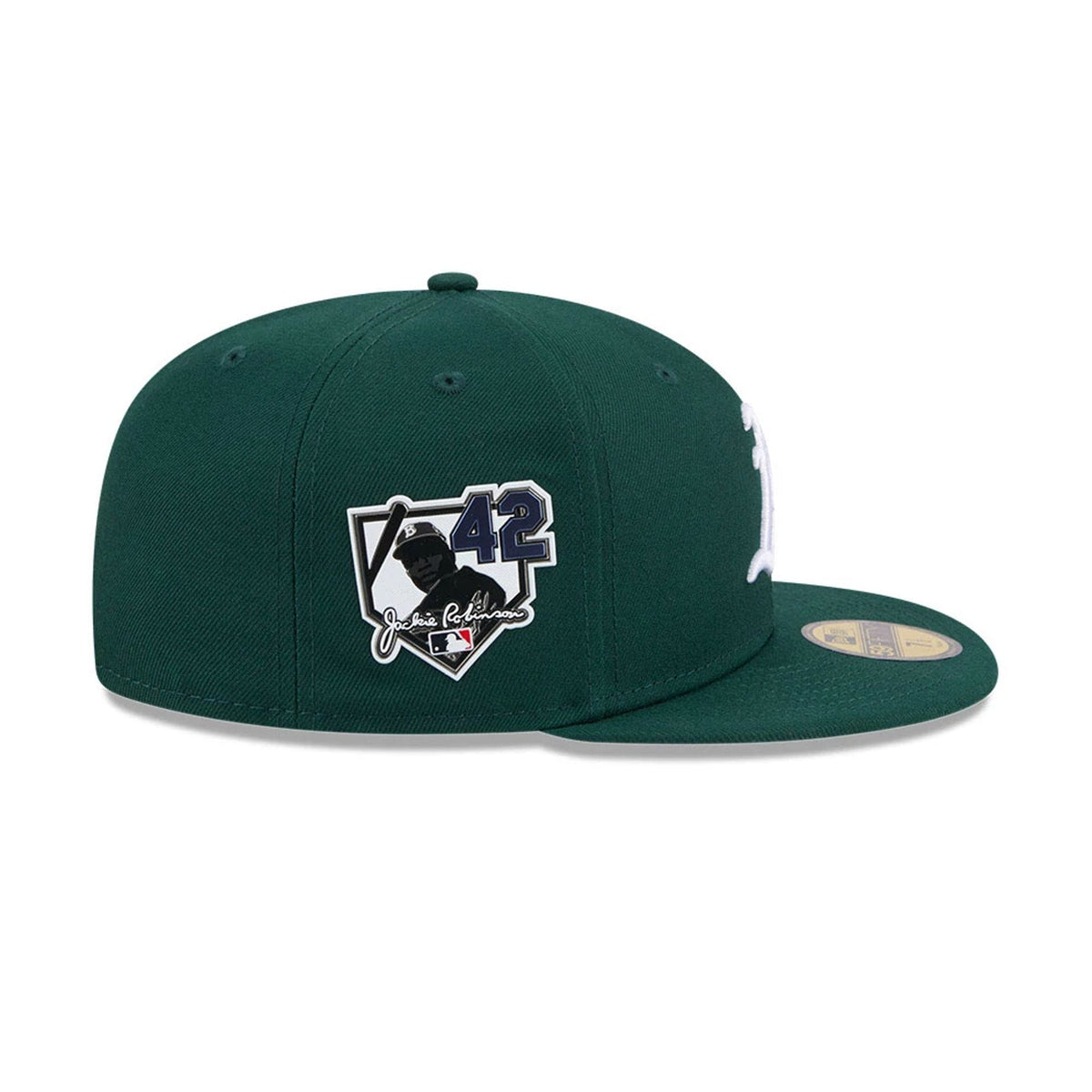 Athletics MLB Jackie Robinson Dark Green 59FIFTY Fitted Cap-zelvios