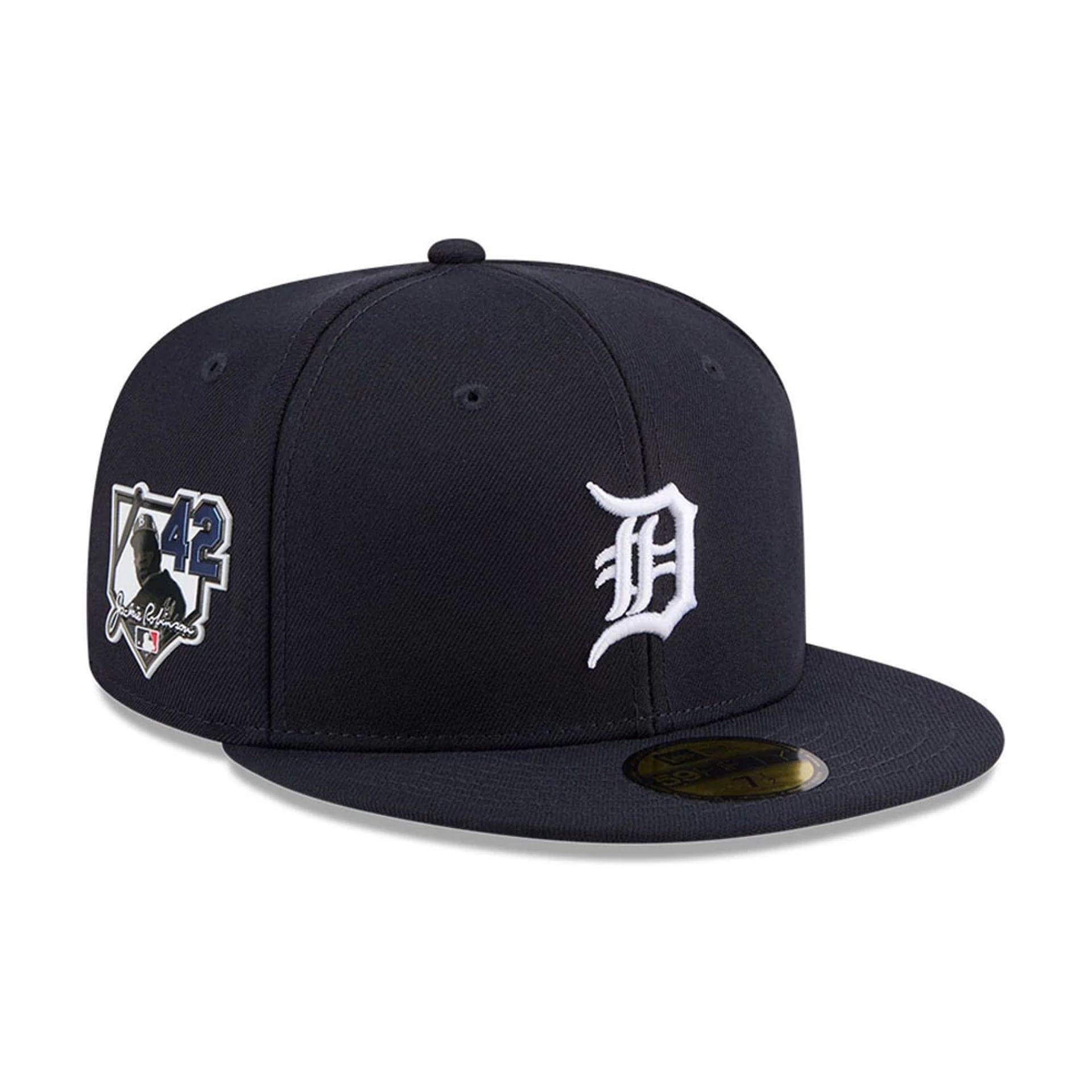 Detroit Tigers MLB Jackie Robinson Navy 59FIFTY Fitted Cap-kentox