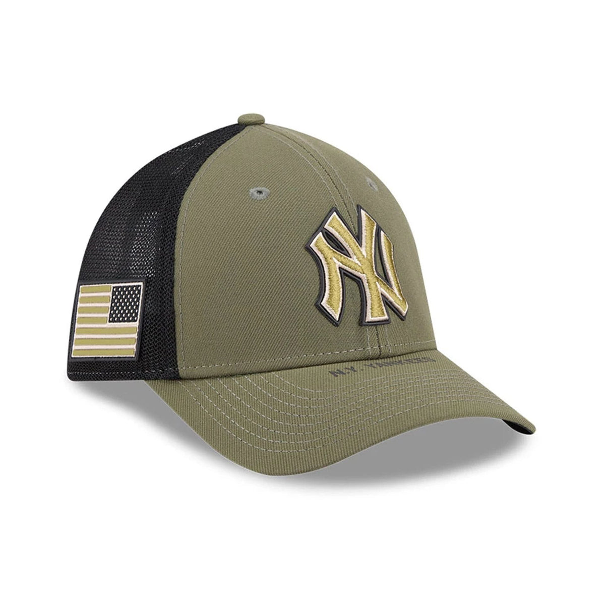 Yankees MLB Armed Forces Day 2026 Green 39THIRTY M-Crown Stretch Fit Cap-zelvios