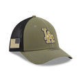 LA Dodgers MLB Armed Forces Day 2026 Green 39THIRTY M-Crown Stretch Fit Cap-zelvios