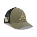 Braves MLB Armed Forces Day 2026 Green 39THIRTY M-Crown Stretch Fit Cap-zelvios
