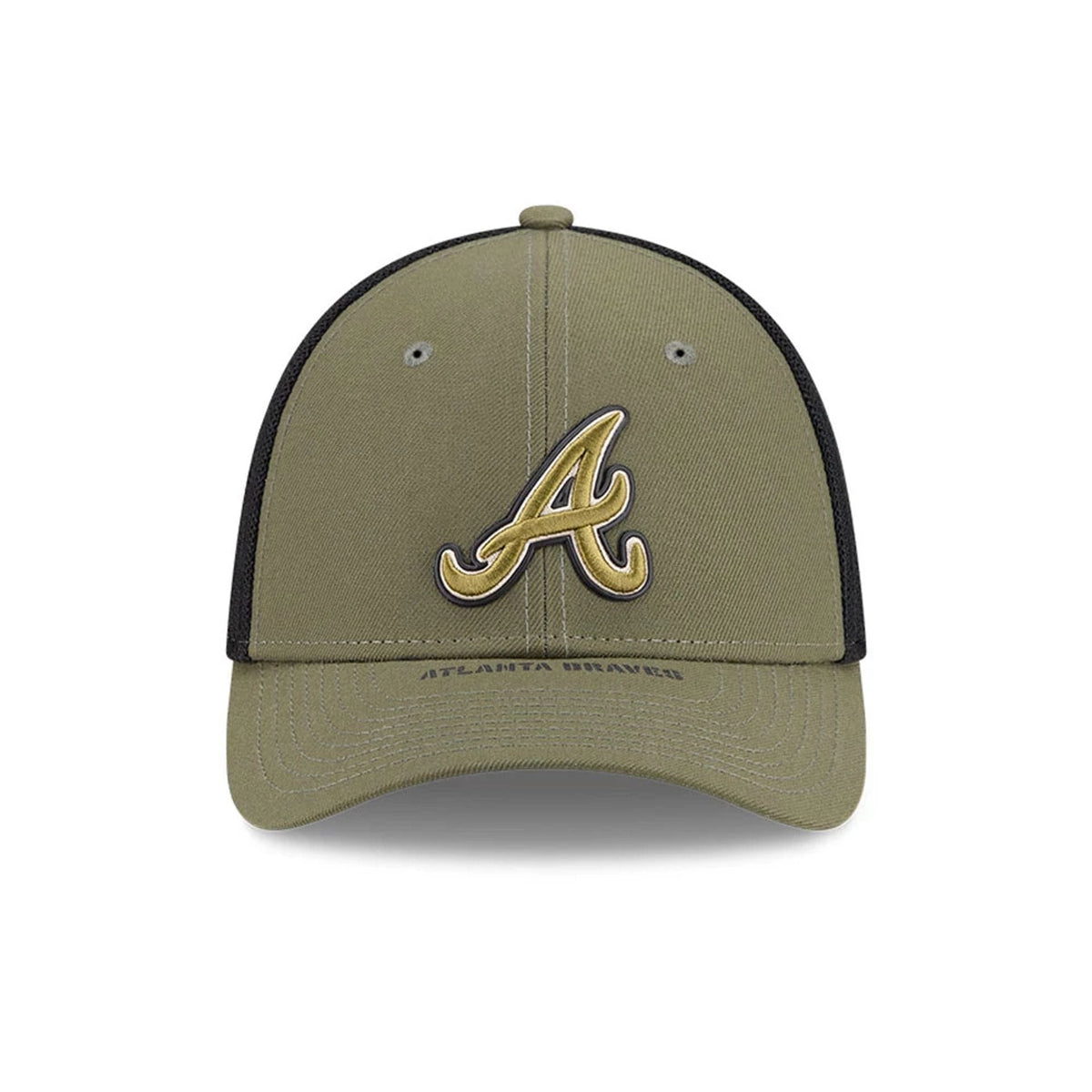 Braves MLB Armed Forces Day 2026 Green 39THIRTY M-Crown Stretch Fit Cap-zelvios