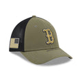Red Sox MLB Armed Forces Day 2026 Green 39THIRTY M-Crown Stretch Fit Cap-zelvios