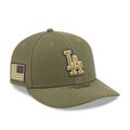 LA Dodgers MLB Armed Forces Day 2026 Green Low Profile 59FIFTY Fitted Cap-zelvios