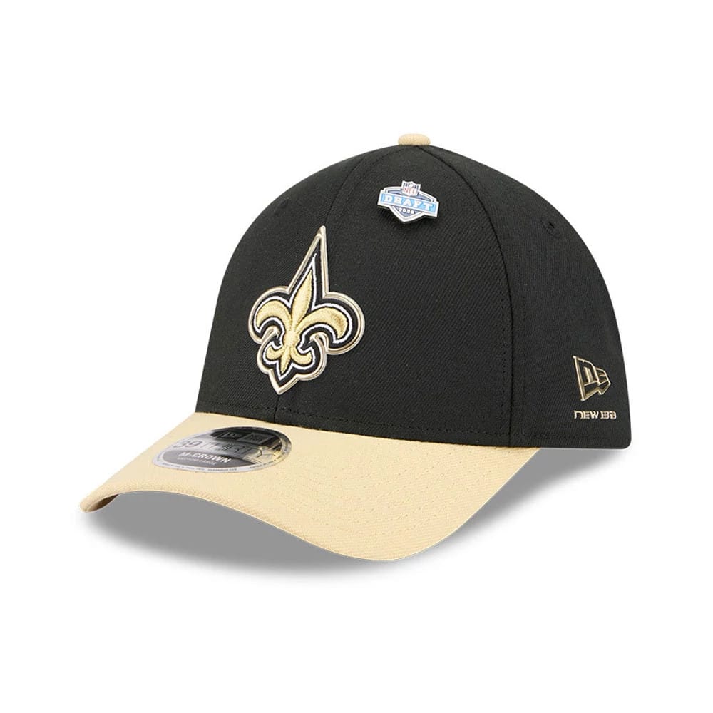 New Orleans Saints NFL Draft 2026 Black 39THIRTY M-Crown Stretch Fit Cap-zelvios