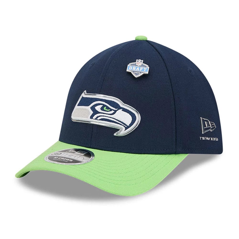 Seahawks NFL Draft 2026 Dark Blue 39THIRTY M-Crown Stretch Fit Cap-zelvios