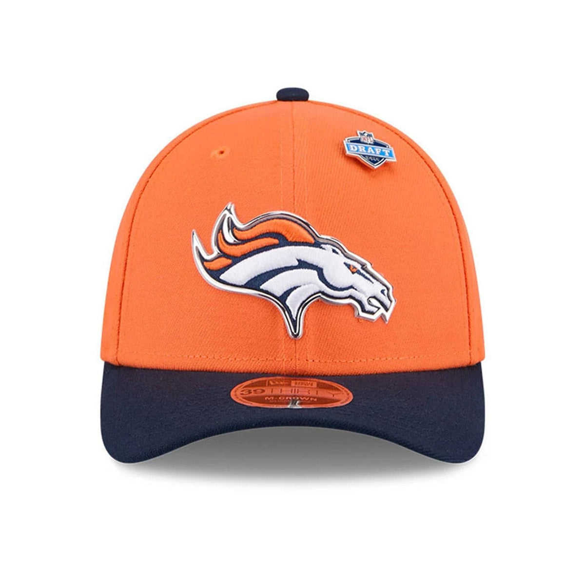 Broncos NFL Draft 2026 Orange 39THIRTY M-Crown Stretch Fit Cap-zelvios