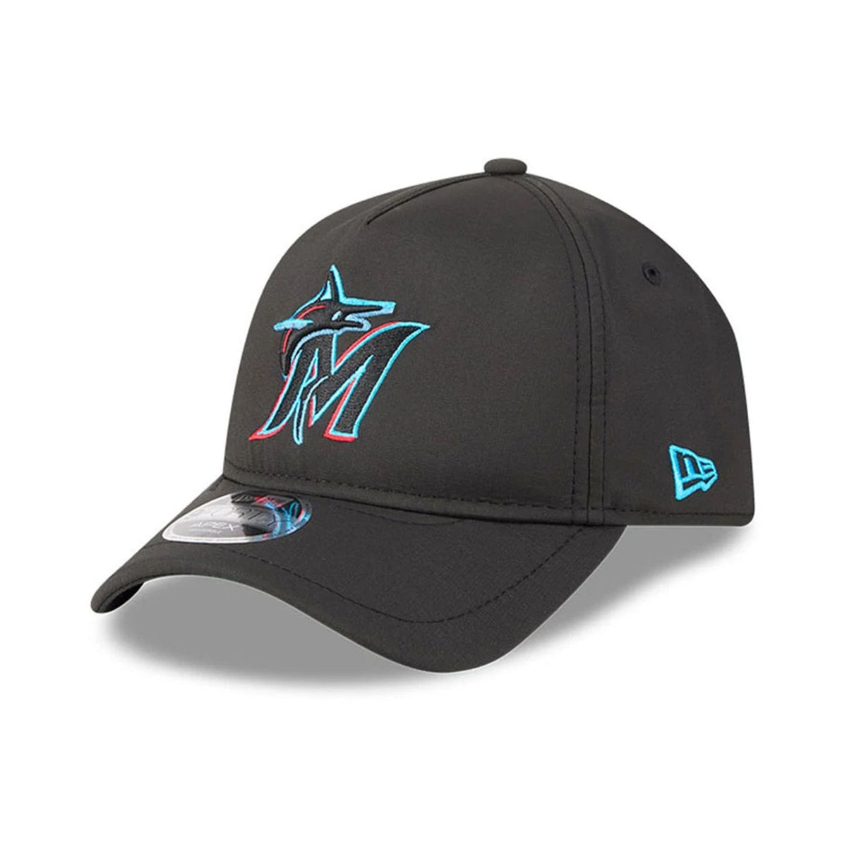 Miami Marlins MLB Quickstrike Black 9FORTY Apex Adjustable Cap-zelvios