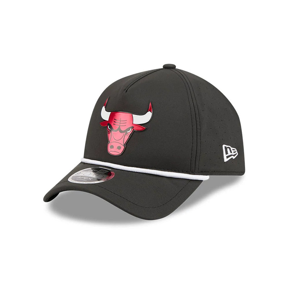 Chicago Bulls NBA Quickstrike Black 9FORTY Apex Adjustable Cap-zelvios