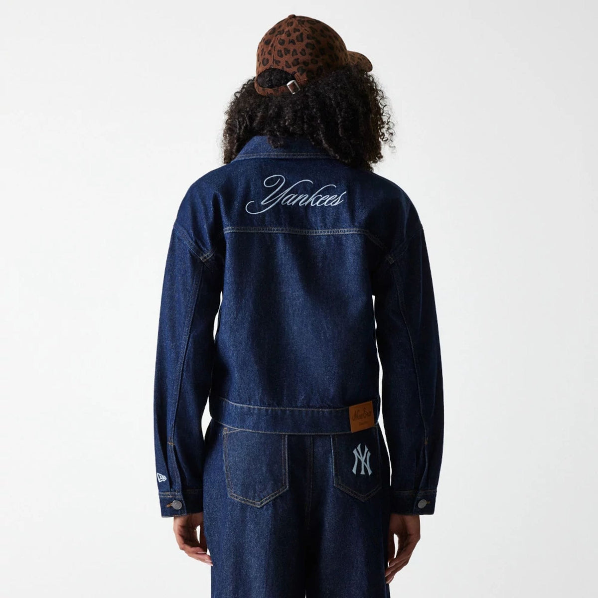 New York Yankees Womens MLB Denim Dark Blue Jacket-zelvios