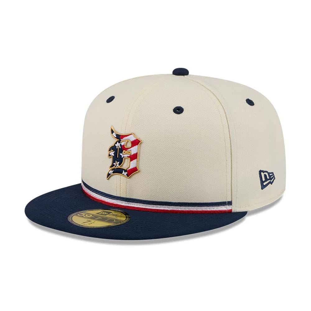 Detroit Tigers MLB 4th Of July 2026 Cream 59FIFTY Fitted Cap-kentox