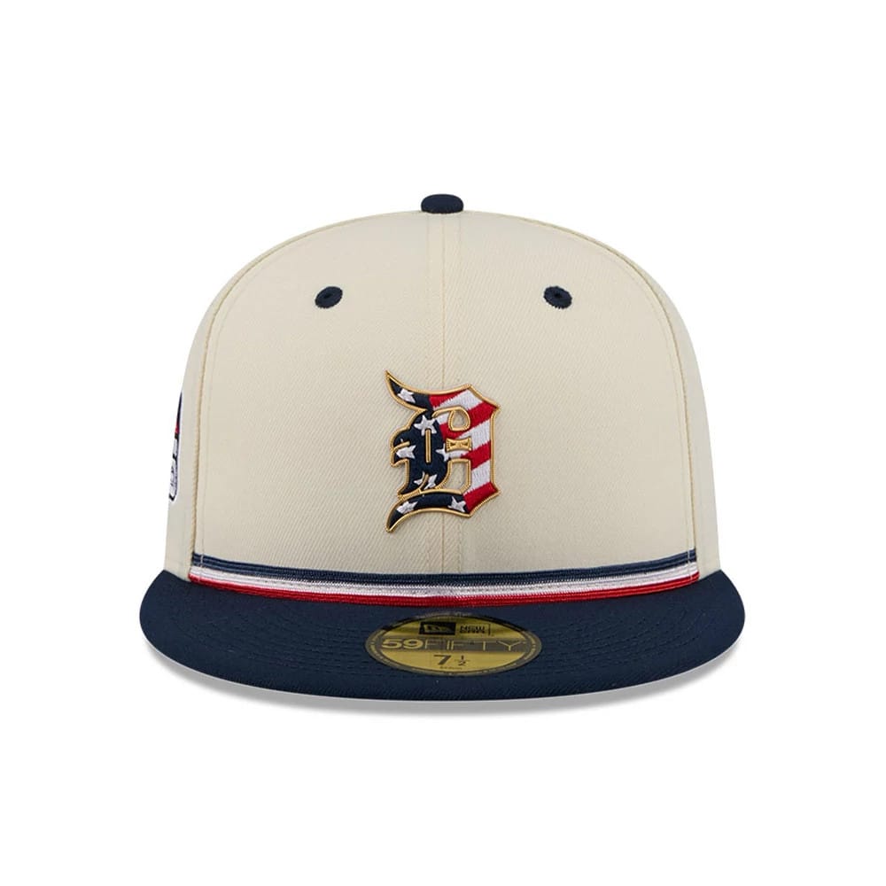Detroit Tigers MLB 4th Of July 2026 Cream 59FIFTY Fitted Cap-kentox