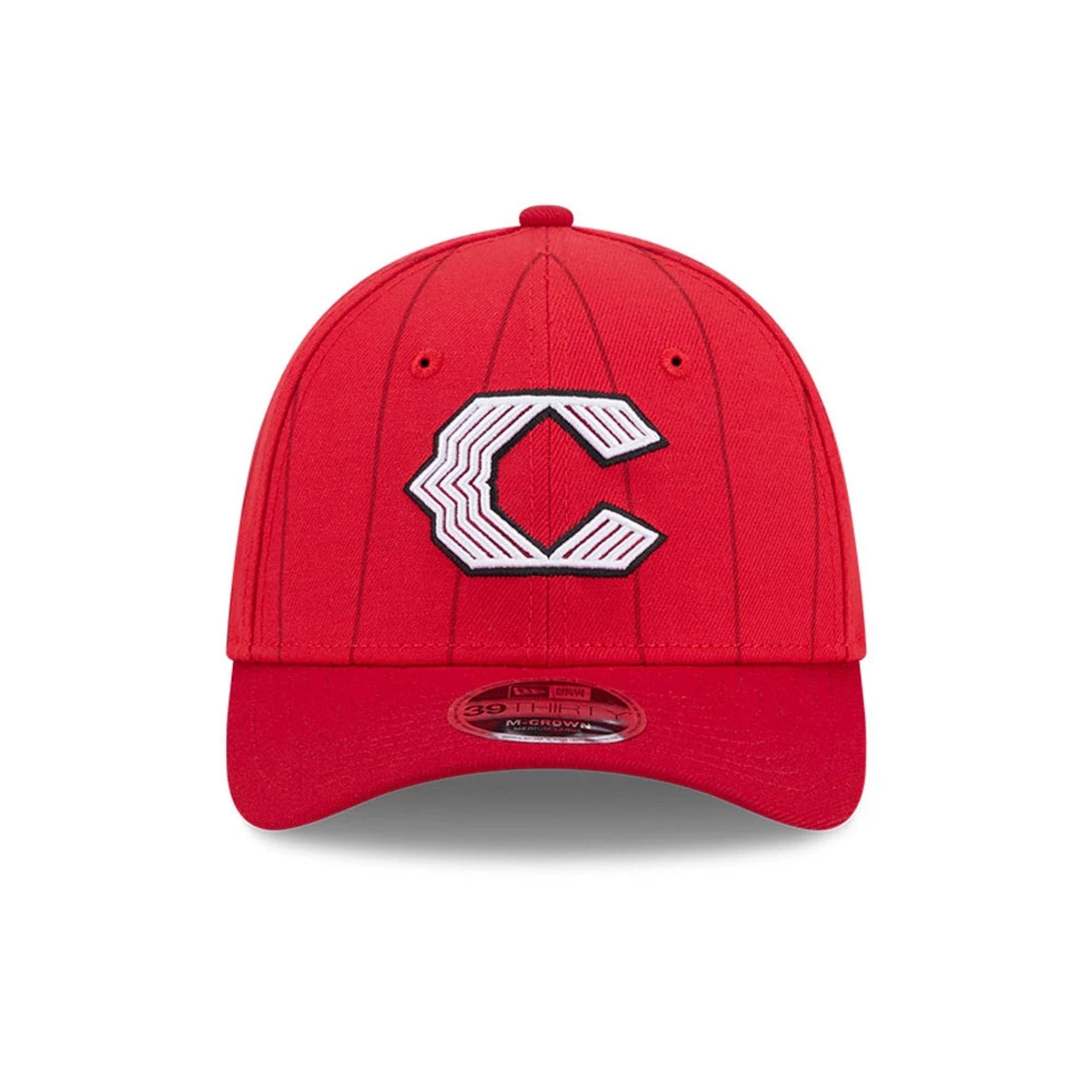 Cincinnati Reds MLB City Connect Red 39THIRTY M-Crown Stretch Fit Cap-kentox