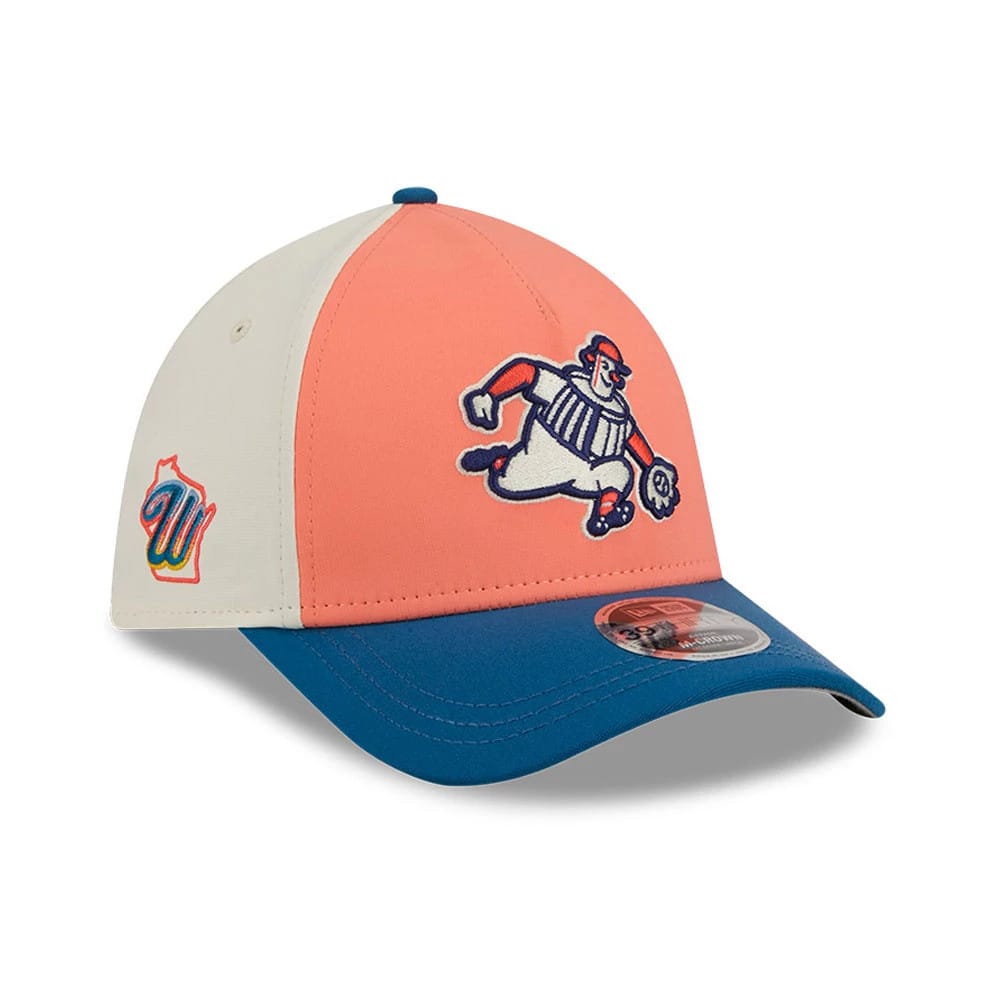 Brewers MLB City Connect Peach 39THIRTY M-Crown A-Frame Stretch Fit Cap-zelvios