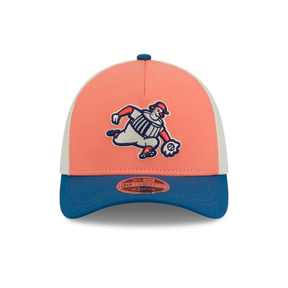 Brewers MLB City Connect Peach 39THIRTY M-Crown A-Frame Stretch Fit Cap-zelvios