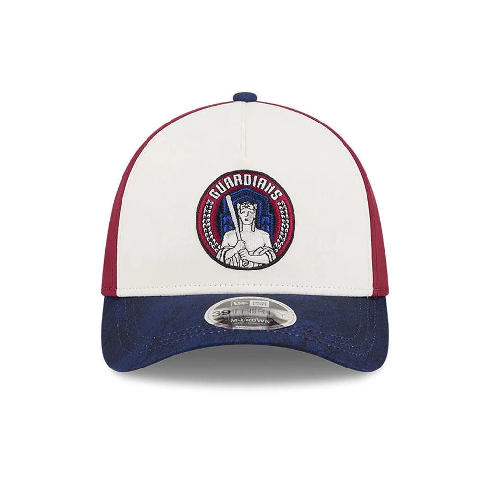Guardians MLB City Connect White 39THIRTY M-Crown A-Frame Stretch Fit Cap-kentox