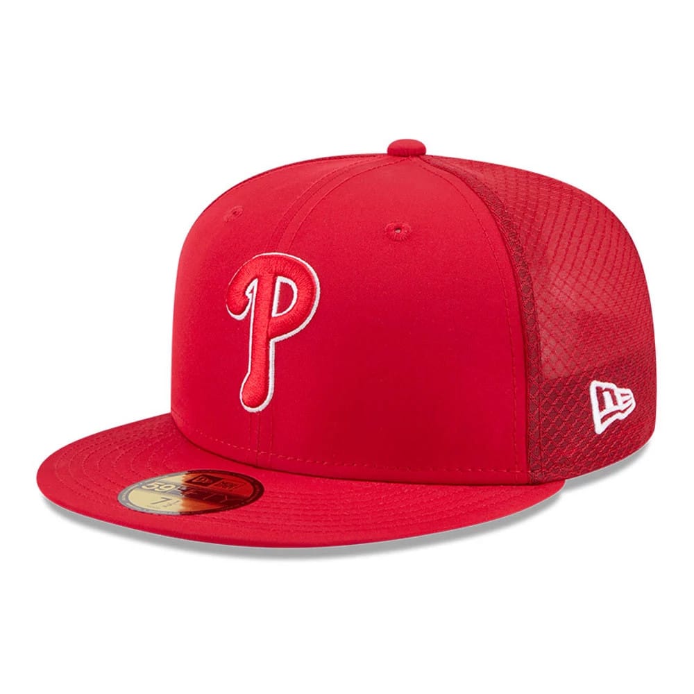 Philadelphia Phillies MLB Batting Practice 2026 Red 59FIFTY Fitted Cap-zelvios