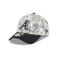Atlanta Braves MLB Spring Floral Navy 9FORTY A-Frame Adjustable Cap-zelvios