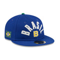 WBC Brazil Classical Script Blue Retro Crown 59FIFTY Fitted Cap-zelvios