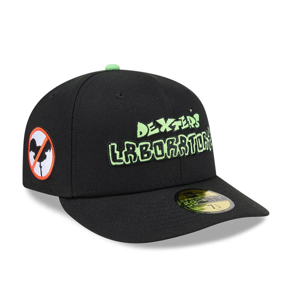 Warner Bros Logo Dexter's Laboratory Black 59FIFTY Fitted Cap-zelvios