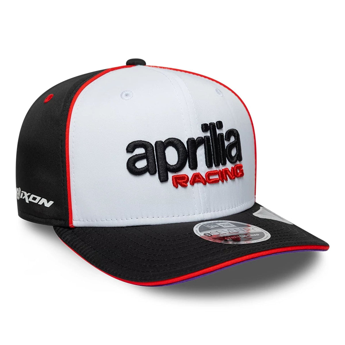 Aprilia Team White 9SEVENTY Stretch Snap Adjustable Cap-zelvios